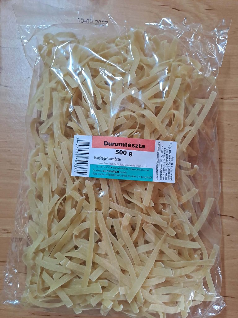 Durum tészta Lovászpatonai Szélesmetélt 0,5 Kg
