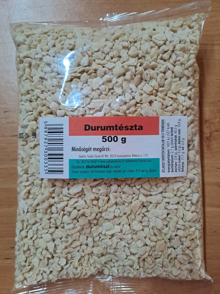Durum tészta Lovászpatonai Tathonya kézi 0,5 Kg