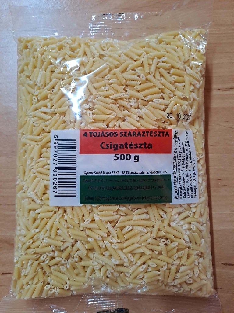 Lovászpatonai Csigatészta 0,5 Kg